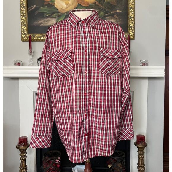 Blac Lacquer Men’s Button Down Plaid Short Sleeve Shirt Size 5XL - Picture 1 of 6